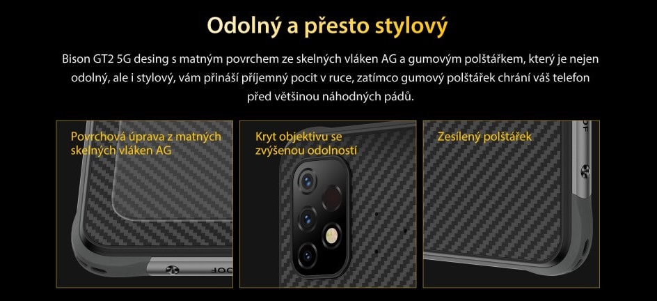 UMIDIGI BISON GT2 ukázka konstrukce telefonu